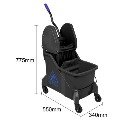 Jantex Two-Compartment Mop Bucket and Wringer Blue 30Ltr (JB543)
