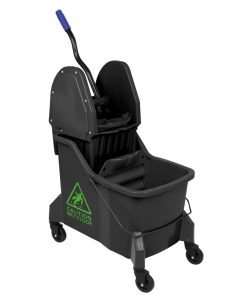 Jantex Two-Compartment Mop Bucket and Wringer Green 30Ltr (JB544)