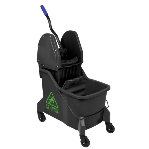 Jantex Two-Compartment Mop Bucket and Wringer Green 30Ltr (JB544)