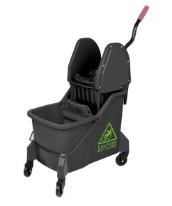 Jantex Two-Compartment Mop Bucket and Wringer Green 30Ltr (JB544)