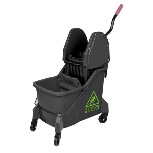 Jantex Two-Compartment Mop Bucket and Wringer Green 30Ltr (JB544)