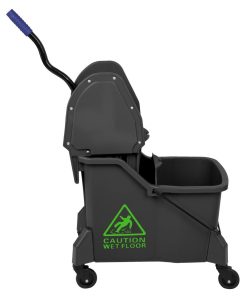 Jantex Two-Compartment Mop Bucket and Wringer Green 30Ltr (JB544)