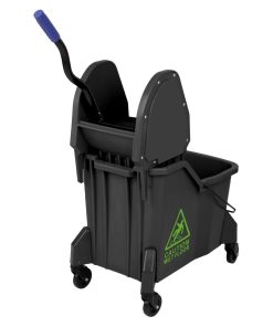 Jantex Two-Compartment Mop Bucket and Wringer Green 30Ltr (JB544)