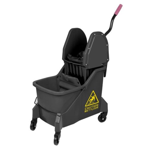 Jantex Two-Compartment Mop Bucket and Wringer Yellow 30Ltr (JB545)