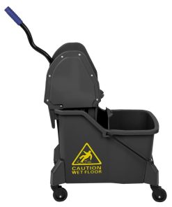 Jantex Two-Compartment Mop Bucket and Wringer Yellow 30Ltr (JB545)