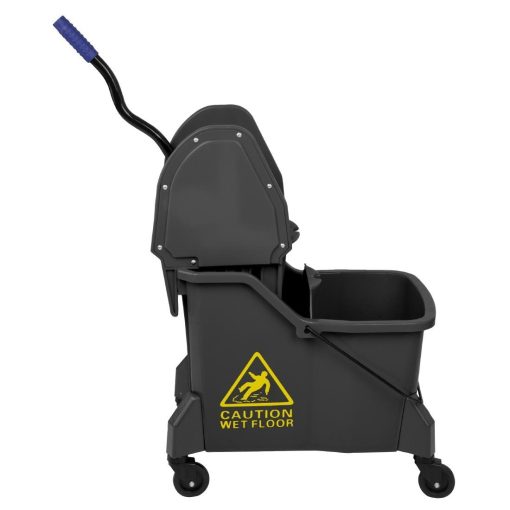 Jantex Two-Compartment Mop Bucket and Wringer Yellow 30Ltr (JB545)
