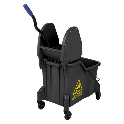 Jantex Two-Compartment Mop Bucket and Wringer Yellow 30Ltr (JB545)