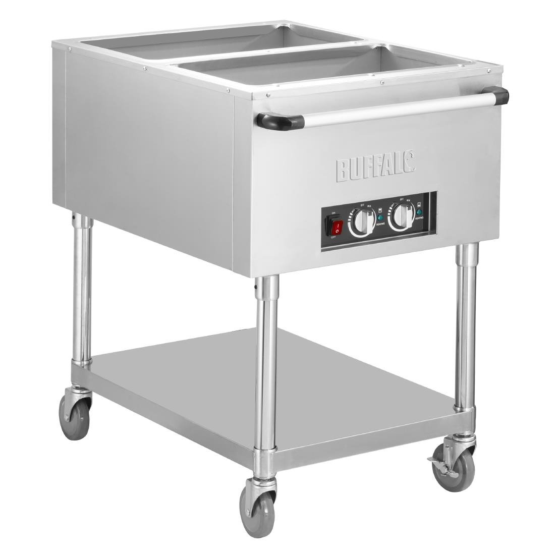Buffalo Mobile Bain Marie Trolley 2x 1-1GN (JB983)