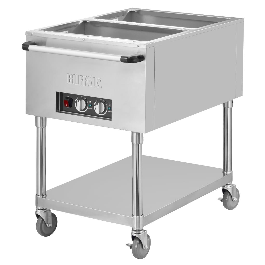 Buffalo Mobile Bain Marie Trolley 2x 1-1GN (JB983)