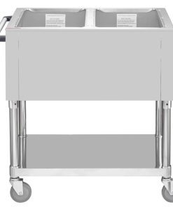 Buffalo Mobile Bain Marie Trolley 2x 1-1GN (JB983)