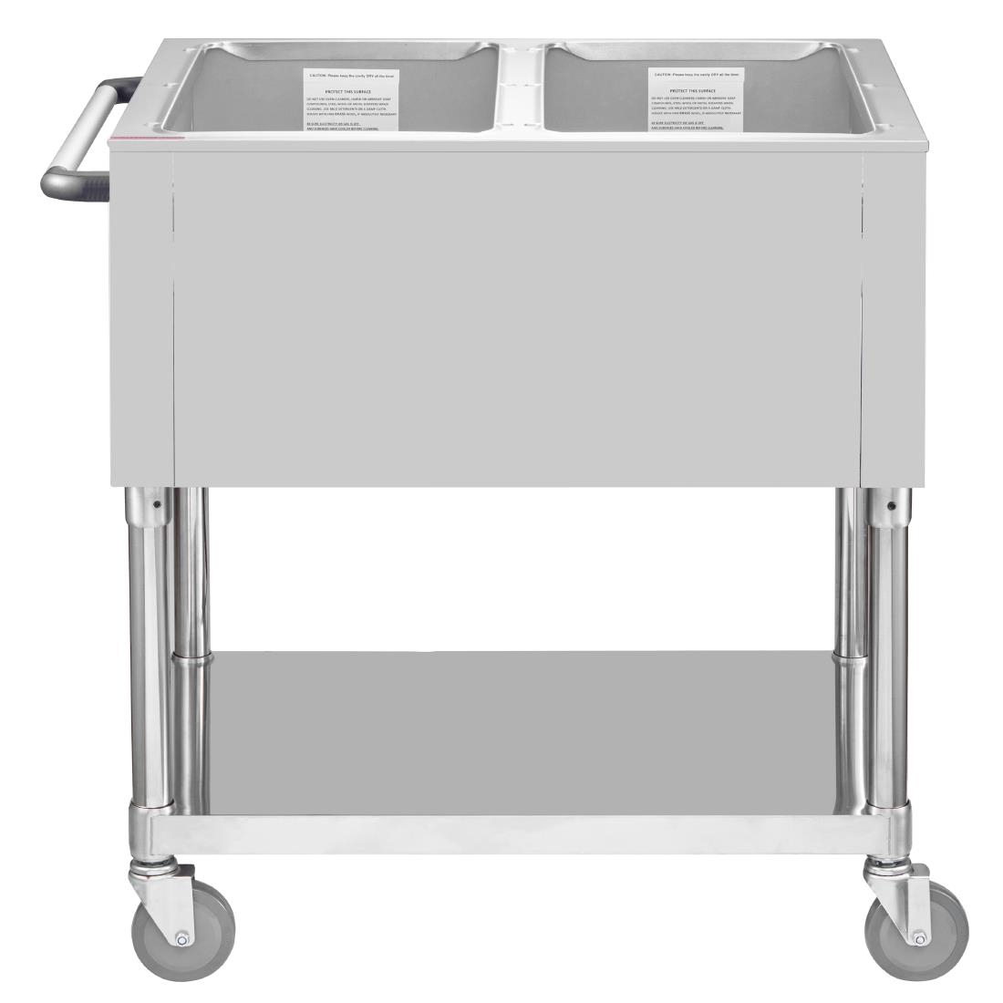 Buffalo Mobile Bain Marie Trolley 2x 1-1GN (JB983)