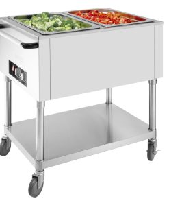 Buffalo Mobile Bain Marie Trolley 2x 1-1GN (JB983)