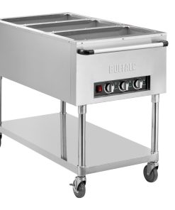 Buffalo Mobile Bain Marie Trolley 3x 1-1GN (JB984)