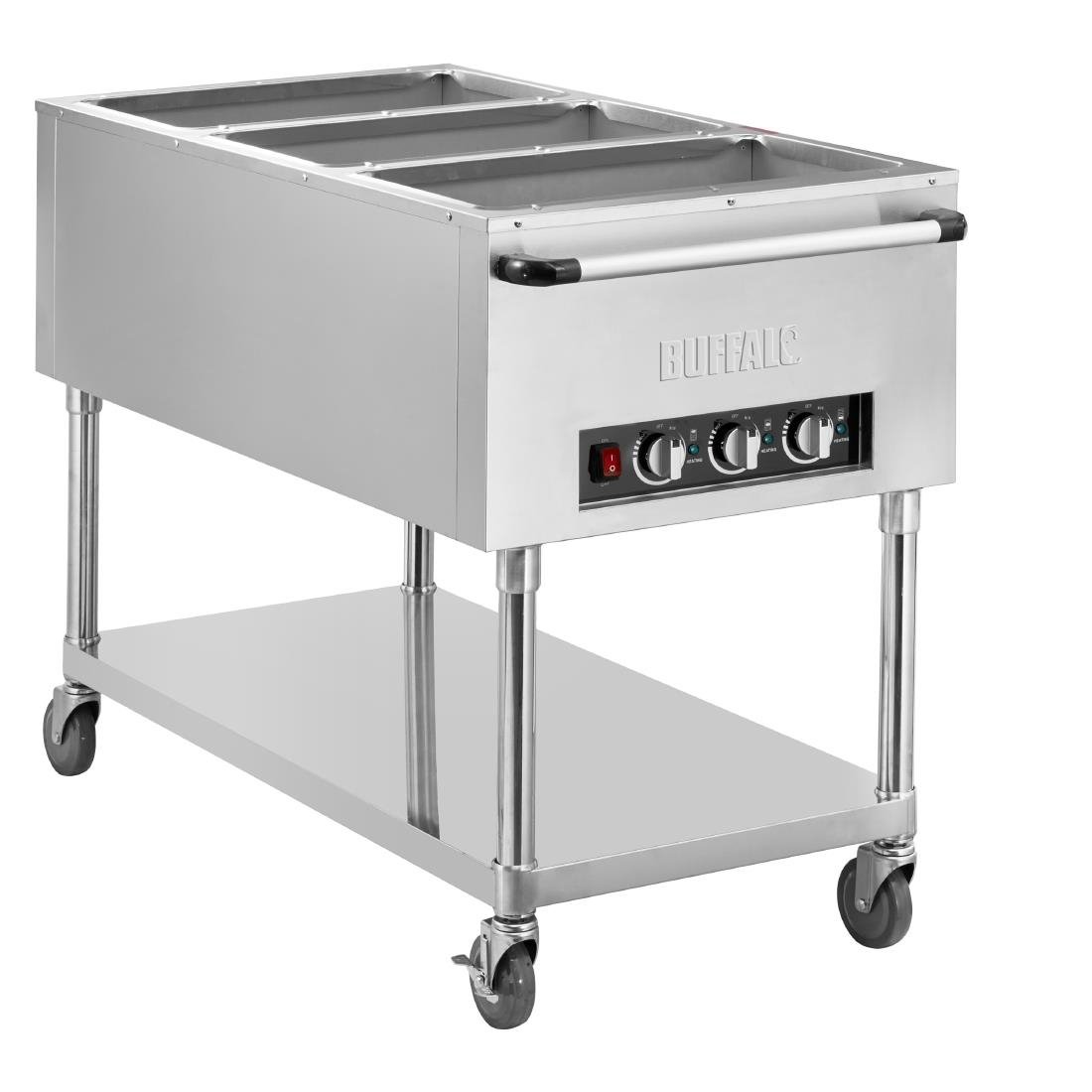 Buffalo Mobile Bain Marie Trolley 3x 1-1GN (JB984)