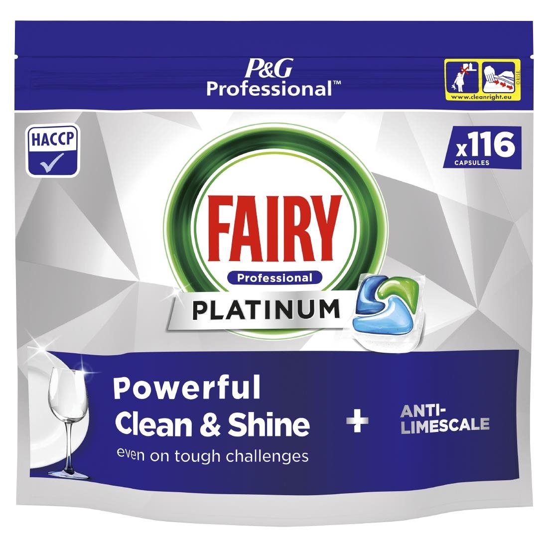 Fairy Professional Platinum Dishwasher Capsules Original 116 Caps 2 Pack (JD474)