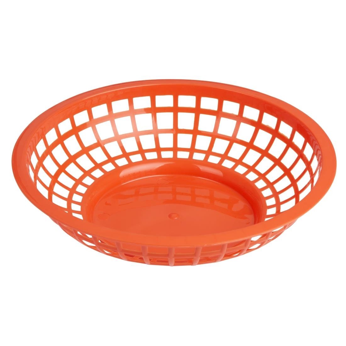 Olympia Kristallon PP Food Basket Round Red 200x50mm 6 Pack (JE890)