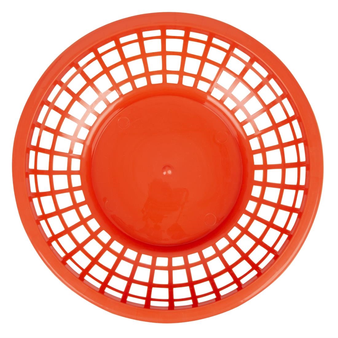 Olympia Kristallon PP Food Basket Round Red 200x50mm 6 Pack (JE890)