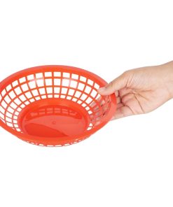 Olympia Kristallon PP Food Basket Round Red 200x50mm 6 Pack (JE890)