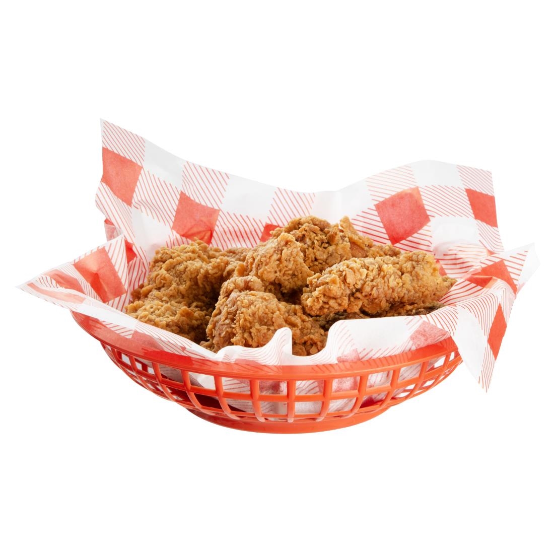 Olympia Kristallon PP Food Basket Round Red 200x50mm 6 Pack (JE890)