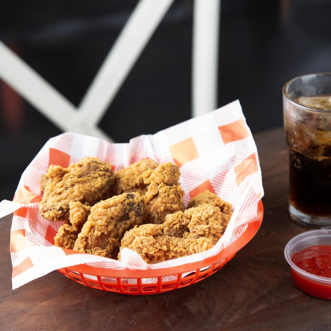 Olympia Kristallon PP Food Basket Round Red 200x50mm 6 Pack (JE890)