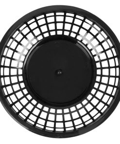 Olympia Kristallon PP Food Basket Round Black 200x50mm 6 Pack (JE891)
