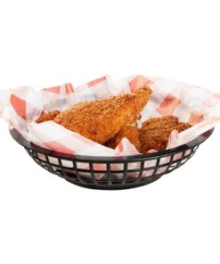 Olympia Kristallon PP Food Basket Round Black 200x50mm 6 Pack (JE891)