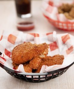 Olympia Kristallon PP Food Basket Round Black 200x50mm 6 Pack (JE891)