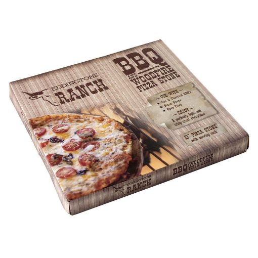 Eddingtons Round Barbecue Pizza Stone with Chrome Stand 13 (JF949)