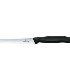 Victorinox Swiss Classic Tomato and Table Knife Wavy Black 22cm Pack 2 (JK093)