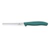 Victorinox Swiss Classic Tomato and Table Knife Wavy Green 22cm Pack 2 (JK094)