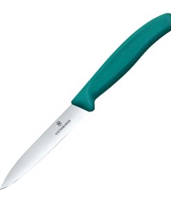Victorinox Swiss Classic Paring Knife Straight Pointed Tip Green 21cm (JK098)