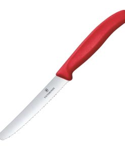 Victorinox Swiss Classic Tomato and Table Knife Wavy Red 22cm (JK103)