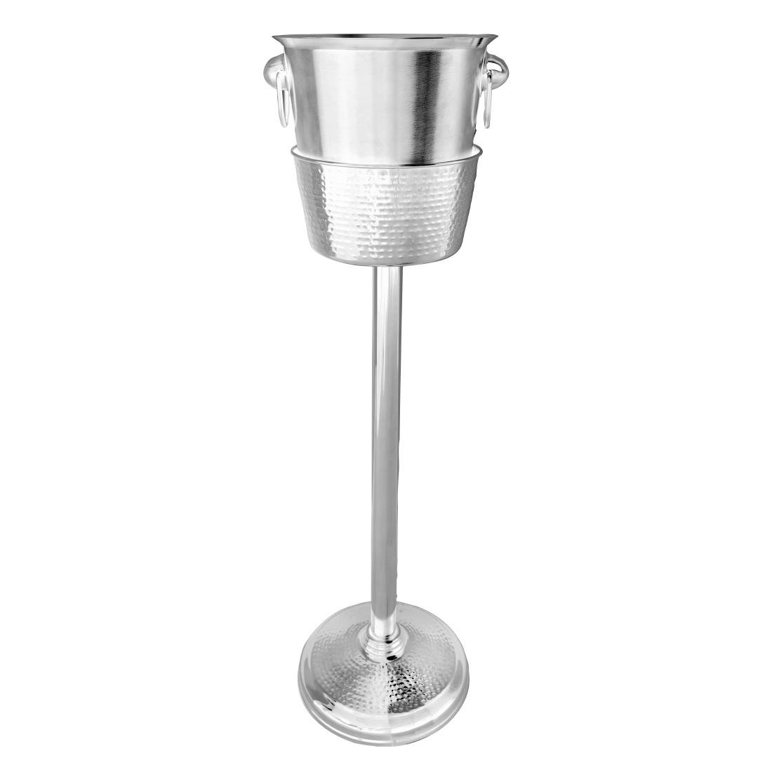 Olympia Wine Bucket Stand Hammered Stainless Steel (JK166)