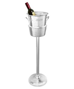 Olympia Wine Bucket Stand Hammered Stainless Steel (JK166)