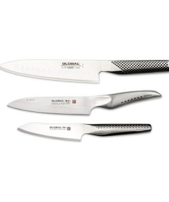 Grunwerg Chefs Knife and Santoku Knife Set 3 Piece (JK198)