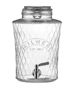 Kilner Clip Top Diamond Dispenser with Stainless Steel Tap 5Ltr (JK273)