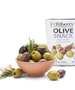 Mr Filberts Grab and Go Rosemary and Garlic Olives 12 x 50g (JK300)