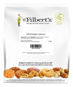 Mr Filberts Loose Serve Catering Bag Salt and Pepper Cashews 1-5kg (JK304)