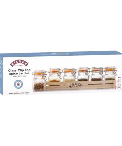 Kilner Glass Clip Top Spice Jar Set (JK313)