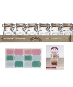 Kilner Glass Clip Top Spice Jar Set (JK313)