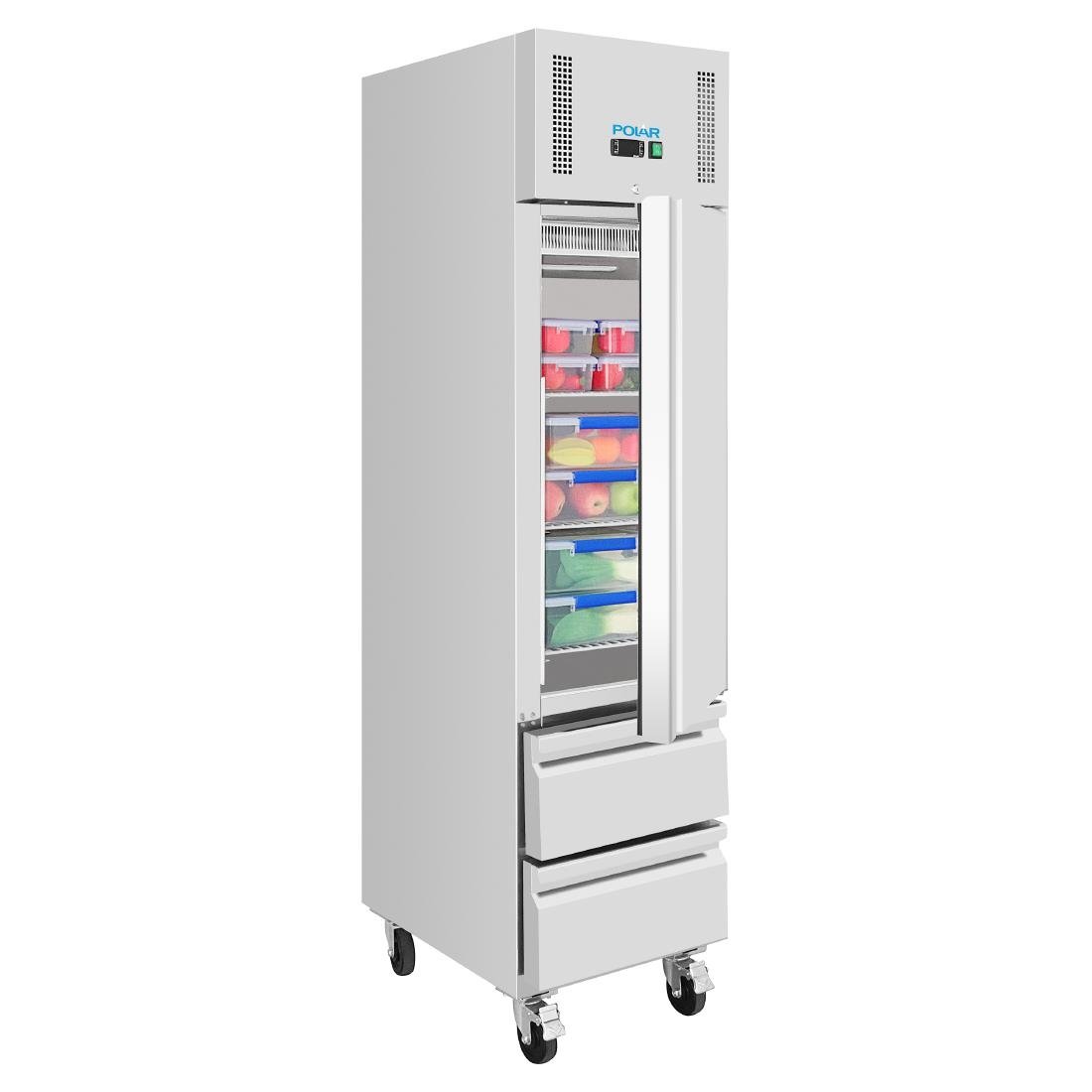 Polar G-Series Single Door and 2 Drawer Slimline GN Cabinet Refrigerator (UA112)