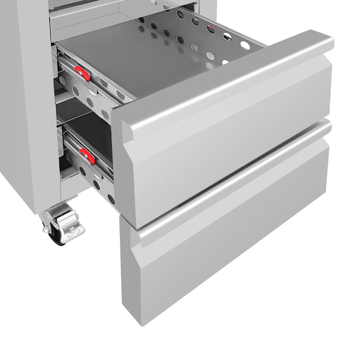 Polar G-Series Single Door and 2 Drawer Slimline GN Cabinet Refrigerator (UA112)