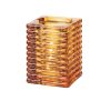 Hollowick Horizontal Rib Block Amber Glass Lamp 73x 105mm 6 Pack (VV4026)