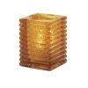 Hollowick Horizontal Rib Block Amber Jewel Glass Lamp 71x 105mm 6 Pack (VV4027)