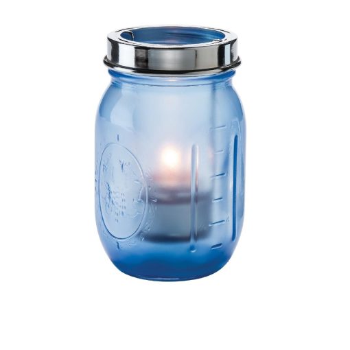 Hollowick Firefly Satin Dark Blue Glass Lamp with Cradle and Handle 12 Pack (VV4035)