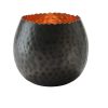 Hollowick Cauldron Hammered Dark Bronze and Copper Leaf Metal Votive 6 Pack (VV4041)