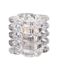 Hollowick Faceted Cube Clear Glass Votive 76mm x 83mm 6 Pack (VV4061)