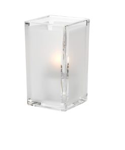 Hollowick Quad Clear Satin Panel Glass Votive 64x 110mm 6 Pack (VV4064)