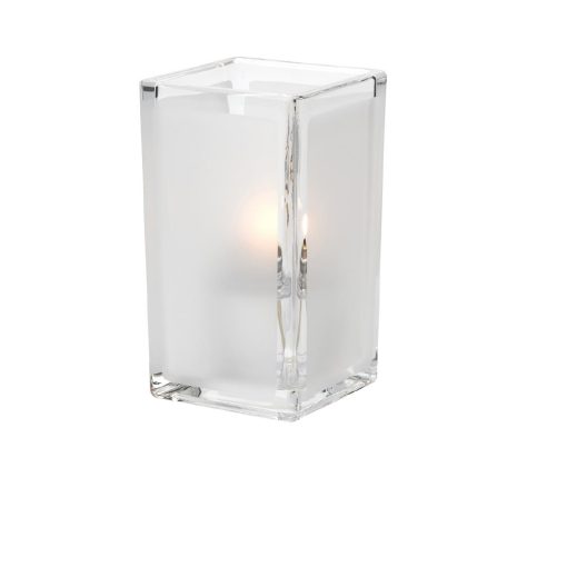 Hollowick Quad Clear Satin Panel Glass Votive 64x 110mm 6 Pack (VV4064)