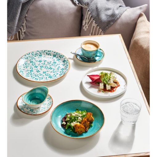 Steelite Performance Flora Coupe Plates Aqua 252mm 12 Pack (VV4614)